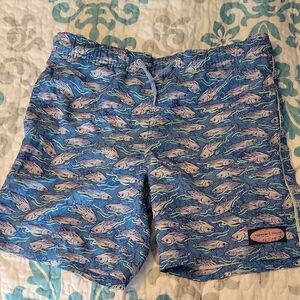 Vineyard Vines Ocean Blue Fish Print Shorts